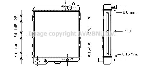 AVA QUALITY COOLING Радиатор, охлаждение двигателя AI2038